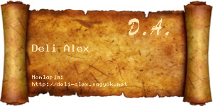 Deli Alex névjegykártya